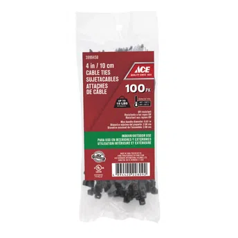 Buy Ace Polypropylene Cable Tie Pack Cm Pc Black Online