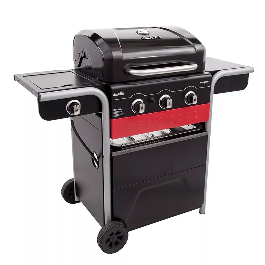 Buy Char Broil Gas2Coal 3 Burner Grill W Side Burner Online in