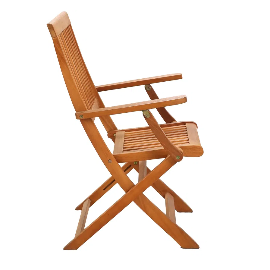 Wooden folding chairs with arms hot sale