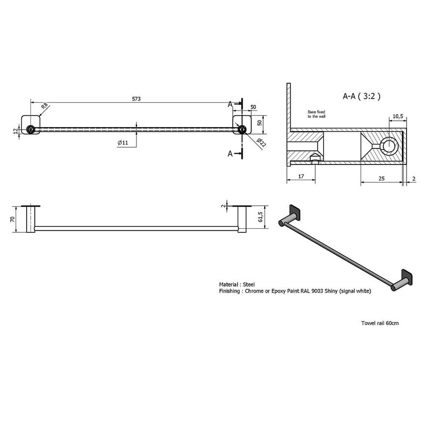 Koros best sale towel rail