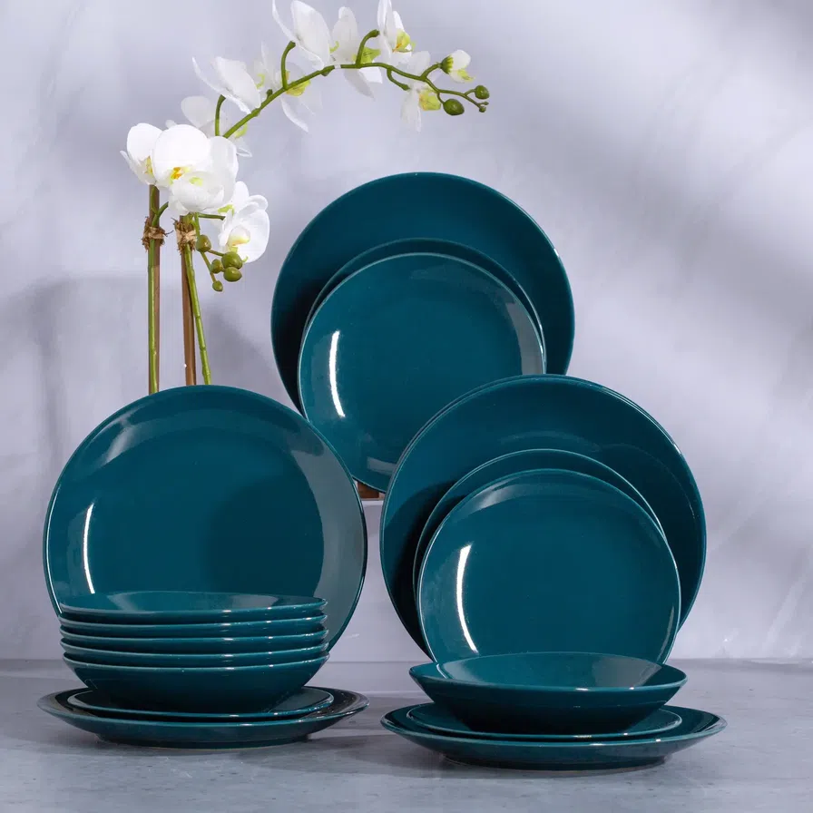 Buy SG Earthenware Dinner Plate Set (26 cm, 18 Pc.) Online in