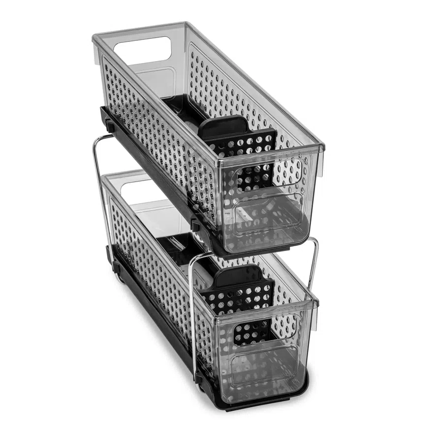 MadeSmart 2-Tier Organizer W/Dividers (36.35 x 12.9 x 27.99 cm, Mini)