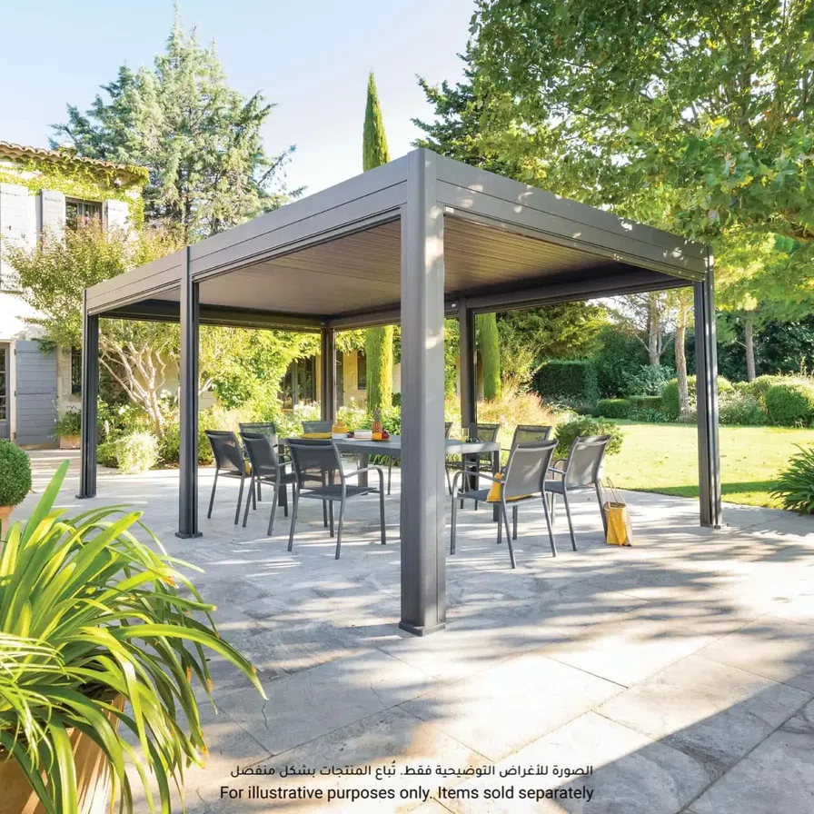Buy Evora Aluminum Gazebo Hespéride (5.9 x 3.6 m, Graphite) Online in