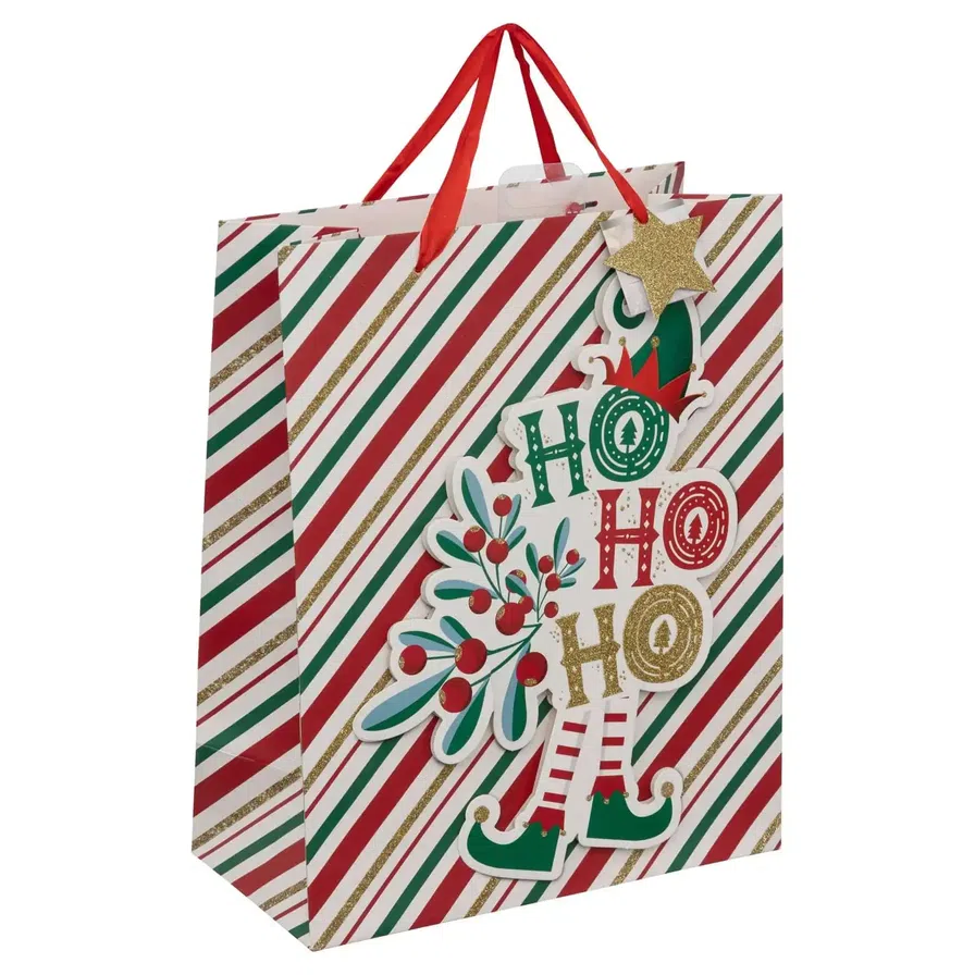 Buy Atmosphera Festive Stripes Gift Bag 26 x 12.7 x 32.4 cm