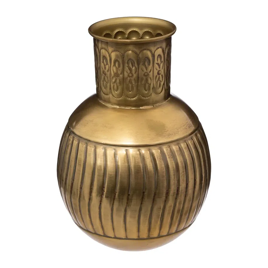 Buy Atmosphera Metal Vase 22 x 31.5 cm Gold Online in Qatar ACE