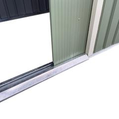 Galvanized Metal Shed (213 x 127 x 195 cm, Light Green/Beige)