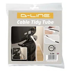 D-Line Cable Tidy Tube, DL-0012 (White, 1.1 x 3.2 x 2.6 cm)