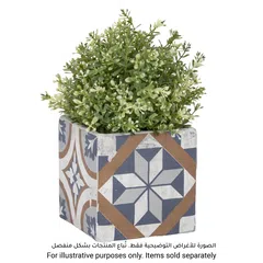 Fallen Fruits Portuguese Tiled Square Pot (13.4 x 13.4 x 12.9 cm, Large)
