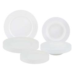 Shallow Dinner Set, TS-DSW-18 (18 Pc.)
