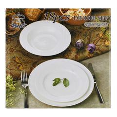 Shallow Dinner Set, TS-DSW-18 (18 Pc.)