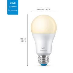 مصباح LED بدرجات اللون الأبيض يدعم واي فاي قاعدة E 27 ويز، A60 (9 واط، أبيض قابل للتعديل)