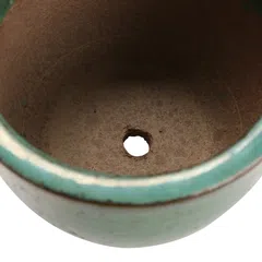 Glazed Terracotta Ypsilon Celadon Plant Pot (22 x 18 cm, Small)