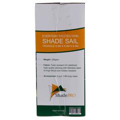 Triangle HDPE Shade Sail Shadepro (650 x 650 x 650 cm)