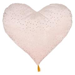 Atmosphera Pink Heart Cushion W/ Pompoms (40 x 9 x 45 cm)