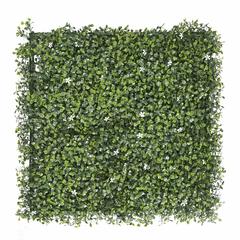 Decorative Green Leaves Square W/Small White Flowers (50 x 50 cm)