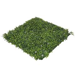 Decorative Green Leaves Square W/Small White Flowers (50 x 50 cm)