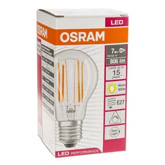 Buy Osram Dimmable E27 LED Filament Light Bulb 7 W Warm White Online in Qatar ACE