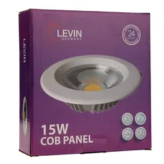 لوح إضاءة LED ليفين (165 ملم، 15 واط، أبيض مُصفر)