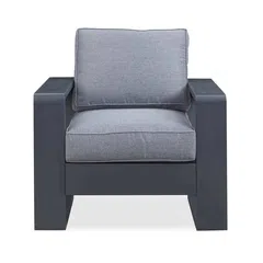 Milos Single-Seater Aluminum & Texteline Outdoor Sofa (86.5 x 83.5 x 76 cm)