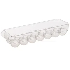 5Five Plastic 14-Slot Egg Storage Box (11 x 37 x 7.5 cm, Clear)