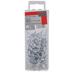 Suki Aluminium Rivets (4 × 6 mm, Pack of 100)